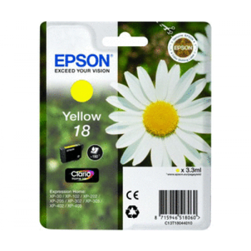 Epson 18 (T1804) inktcartridge geel (origineel)