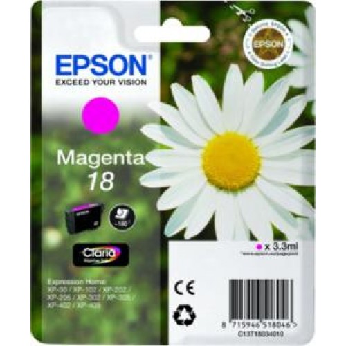 Epson 18 (T1803) inktcartridge magenta (origineel)