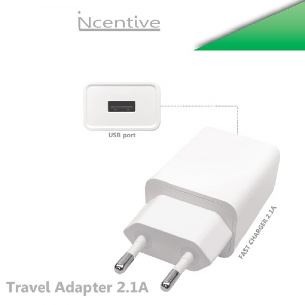 Incentive Travel charger 2A 220V White