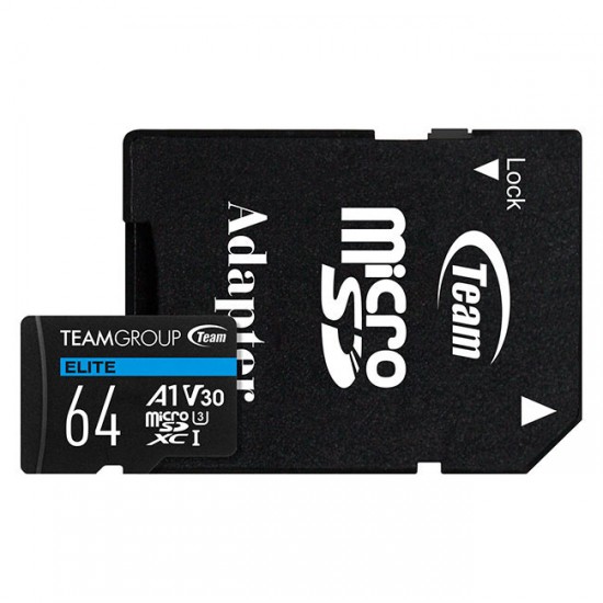 Flash card Micro-SD 64GB-XC Team Elite A1 V30