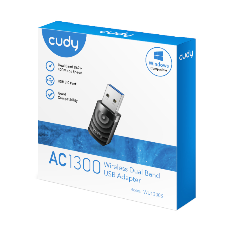 Cudy WU1300S WiFi-adapter(USB 3.0) 1300 MBit/s