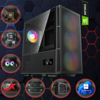 GAMING PC CH560: AMD A10209: AMD Ryzen 7 9700X (opties) / Nvidia RTX 5070 12GB / W11