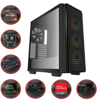 GAME PC CG540 AMD A7878: AMD Ryzen 7 7800X3D AMD RX 7800XT 16GB