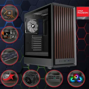 GAME PC M1 ARGB: AMD A9633: AMD Ryzen 7 7800X3D / AMD RX 9070 16GB / W11