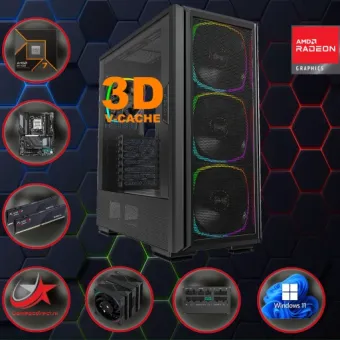 GAME PC SKY ARGB: AMD A9641: AMD Ryzen 7 9800X3D / AMD RX 9070XT 16GB / W11