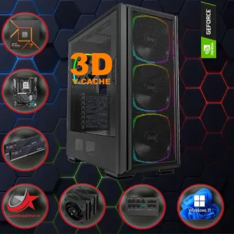 GAME PC SKY ARGB: AMD A9650: AMD Ryzen 7 7800X3D / Nvidia RTX 5070 Ti 16GB / W11
