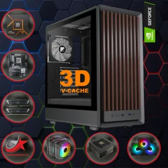 GAME PC M1 ARGB: AMD A9732: AMD Ryzen 7 7800X3D / Nvidia RTX 5070 12GB / W11