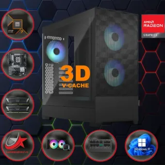 GAME PC POP: AMD A9807: AMD Ryzen 7 7800X3D / AMD RX 9070 16GB / W11