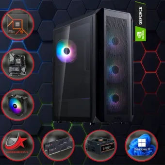 GAMING PC VALOR ARGB: AMD A9822: AMD Ryzen 5 7500F (opties) / Nvidia RTX 5060 8GB / W11