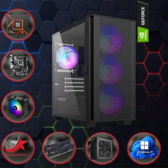 GAME PC AIR ARGB: AMD A9847: AMD Ryzen 5 7500F (opties) / Nvidia RTX 5060 8GB / W11