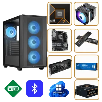 GAMING PC HUNTER PRB2.0 | AMD RYZEN 7 9700X | 32GB DDR5 | Nvidia RTX 5070 Ti 16GB | W11