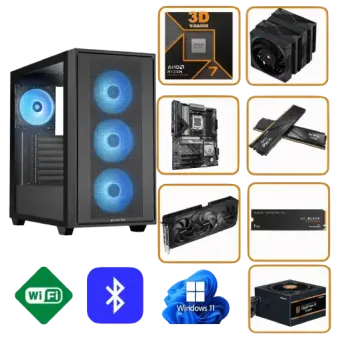 GAMING PC HUNTER PRB5.0 | AMD RYZEN 7 9800X3D | 32GB DDR5 | Nvidia RTX 5070 Ti 16GB | W11