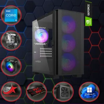 GAME PC AIR ARGB: Intel i9873: Intel Core i5 14400F / Nvidia RTX 5060 8GB / W11