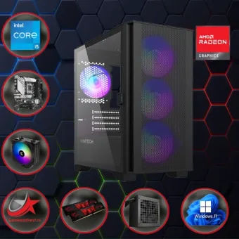 GAMING PC AIR ARGB: Intel i9884: Intel Core i5 14400F / AMD Radeon RX 9060 XT 16GB / W11