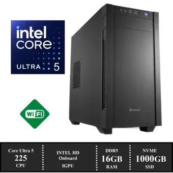 Premium PC DU5225: Intel ULTRA 5 225 (10 Cores) | 16 GB DDR5 | 1TB NVMe SSD | W11 Pro