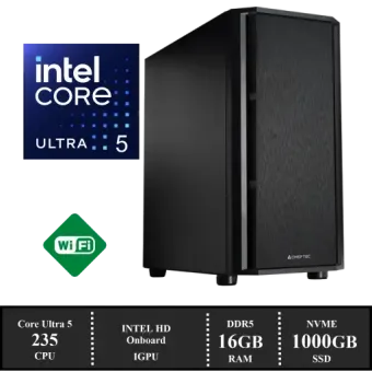 Premium PC UT5235: Intel ULTRA 5 235 (14 Cores) | 16 GB DDR5 | 1TB NVMe SSD | W11 Pro