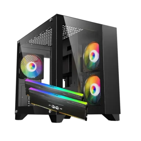 Prebuilt GAME PC Q3 “AMD RYZEN 7 5700X / 16GB DDR4 RGB / 1TB SSD / NVIDIA Geforce RTX 4060 Ti 8GB / W11” (5103)