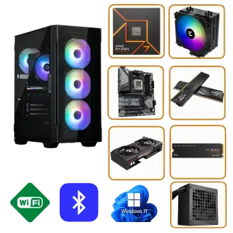 GAMING PC NEO PRB2.0 | AMD RYZEN 7 7700 | 32GB DDR5 | AMD RX 9060 XT 16GB | W11
