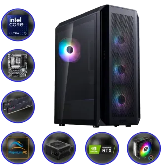 GAME PC VALOR RGB INTEL : Intel i3570: Intel Core ULTRA 5 235 Nvidia RTX 4070 12GB