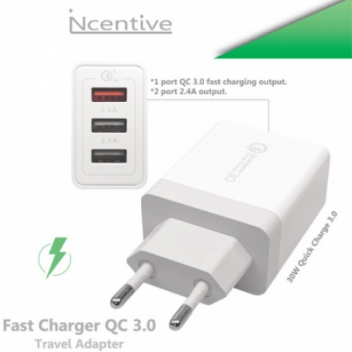 Incentive Fast charger QC 3.0 220V White VT-330