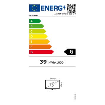 LC-Power LC-M34-UWQHD-100-C-V3 VA Curved 6ms  100Hz 86,36 cm (34