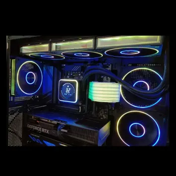 Game PC TransWarp : 1000GB NVMe SSD | 32GB DDR5 | AMD Ryzen 7 (Opties) | 360mm AIO Cooler | Nvidia RTX 4070 Ti SUPER 16GB GDDR6X | 850W Voeding | Windows 11 (AR74070TIS)